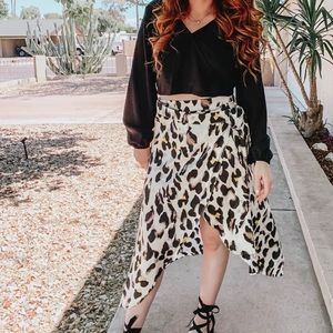 Leopard wrap skirt!